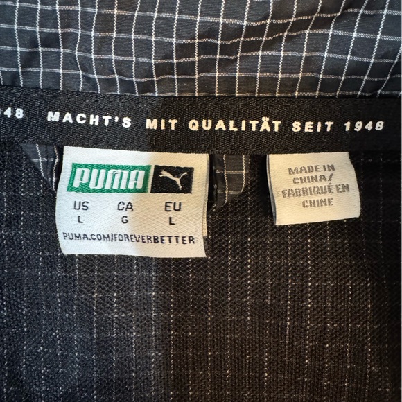 Puma Checkered Color-block Track Jacket with Pink and Blue Accents Y2K - Picture 3 of 8